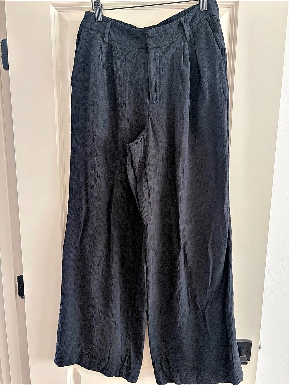 a new day Women's High-Rise Wide-Leg Pants Black Size 10